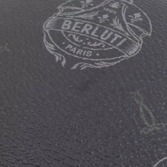 Auth Berluti Body Bag Messenger Bags Black/Browm Leather/Silvertone - Picture 5 of 14